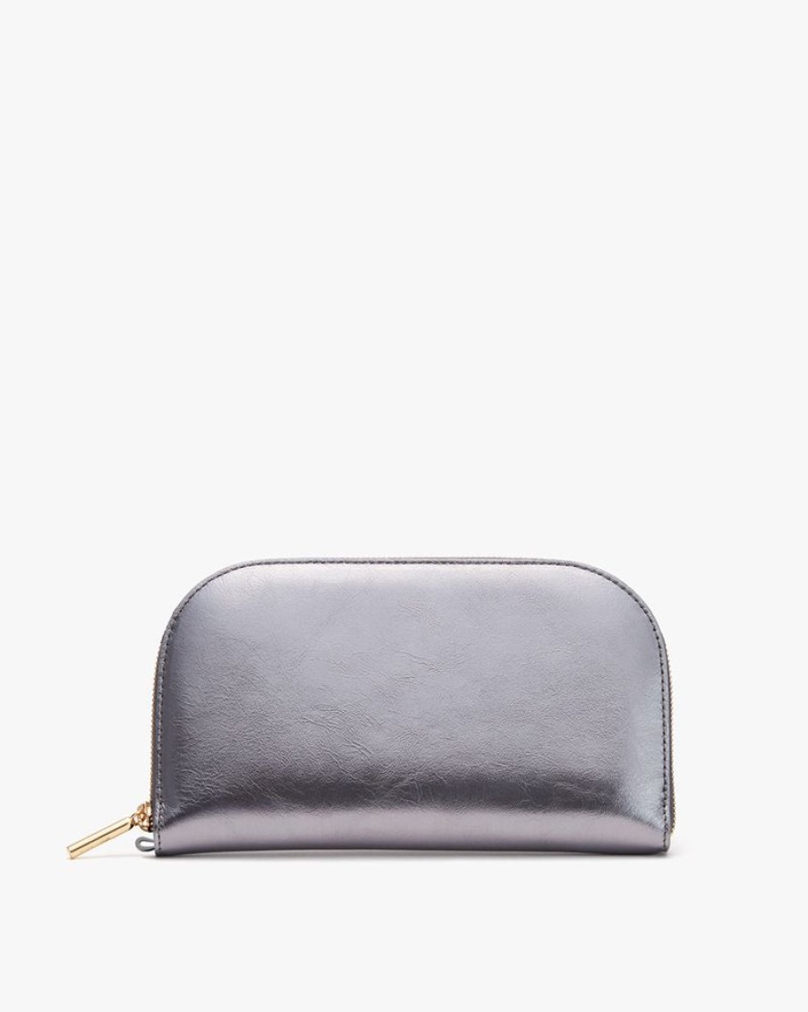 Small Leather Goods Cuyana | Duo Zip Wallet (Shimmer) Anthracite