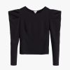 Clothing Cuyana | Silk Puff Sleeve Top Black