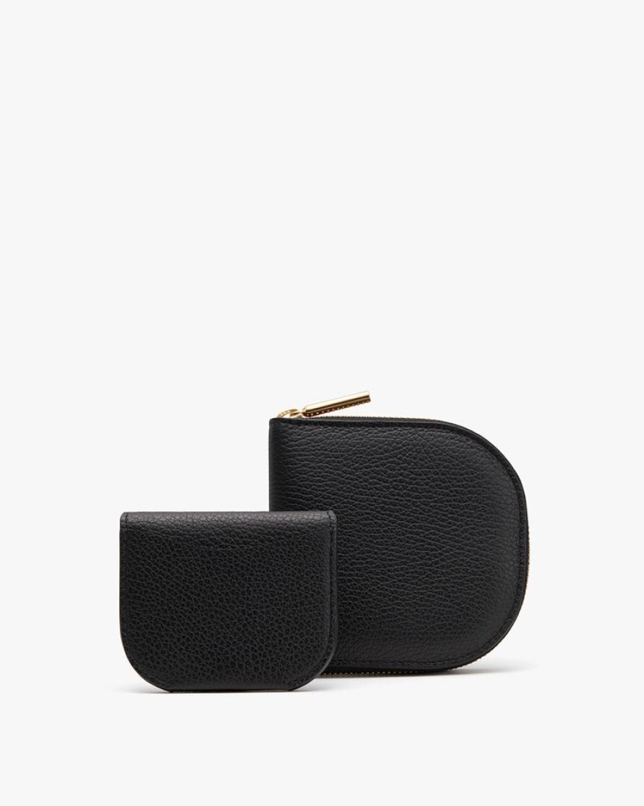 Small Leather Goods Cuyana | Duo Small Zip Wallet Black