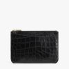 Small Leather Goods Cuyana | System Zipper Pouch (Croco) Black