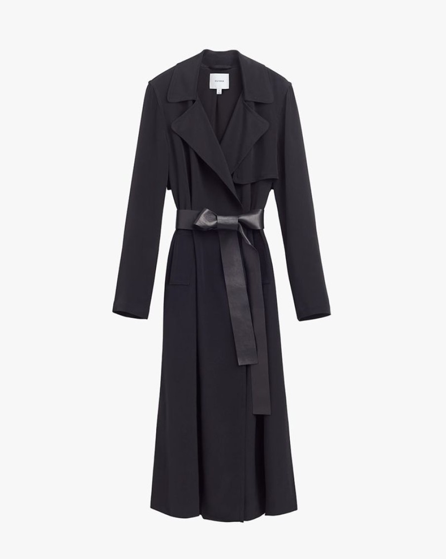 Clothing Cuyana | Silk Classic Trench Black