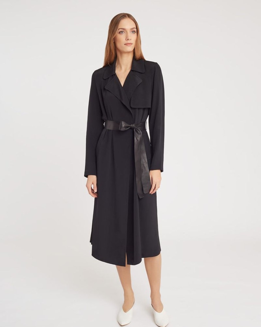 Clothing Cuyana | Silk Classic Trench Black