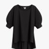 Clothing Cuyana | Poplin High Low Top Black