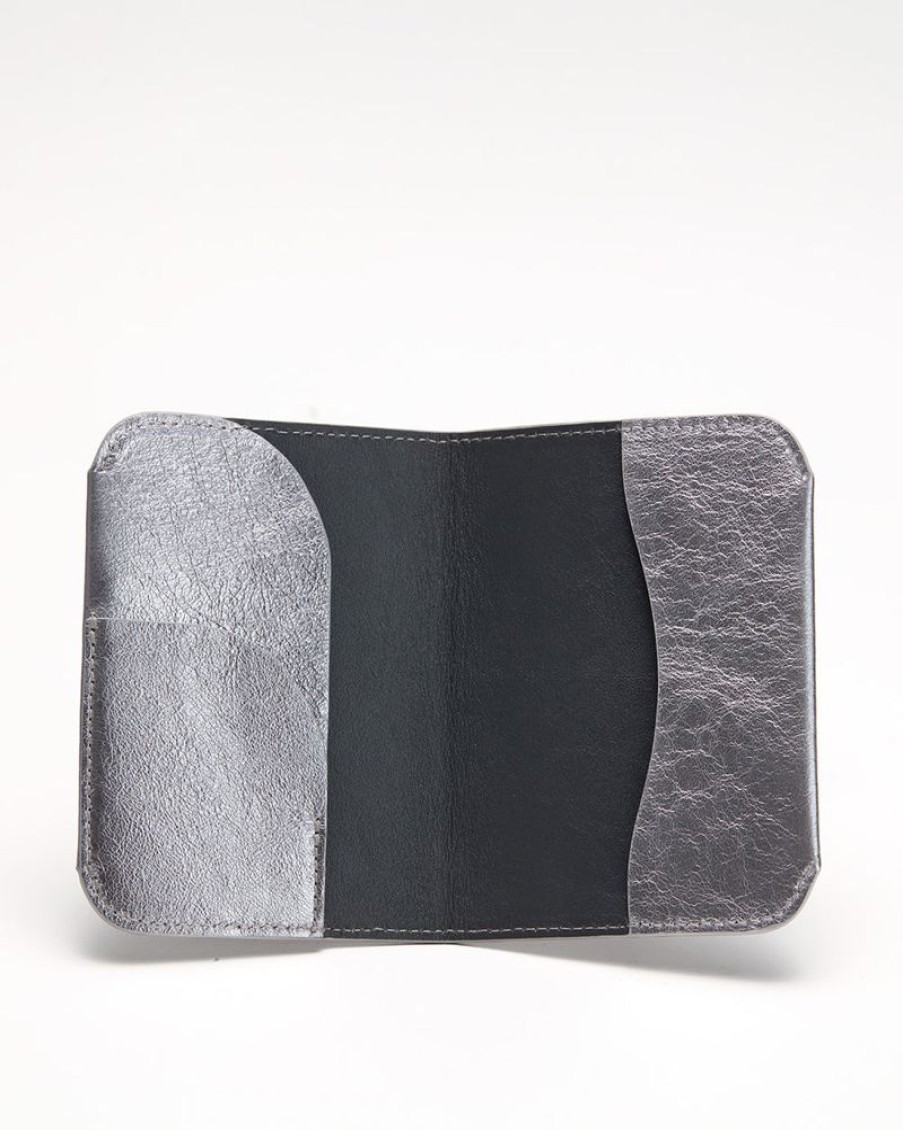 Small Leather Goods Cuyana | Passport Case (Shimmer) Anthracite