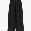 Clothing Cuyana | Washable Silk Wide-Leg Cropped Pant Black