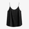 Clothing Cuyana | Washable Charmeuse Cross-Back Cami Black