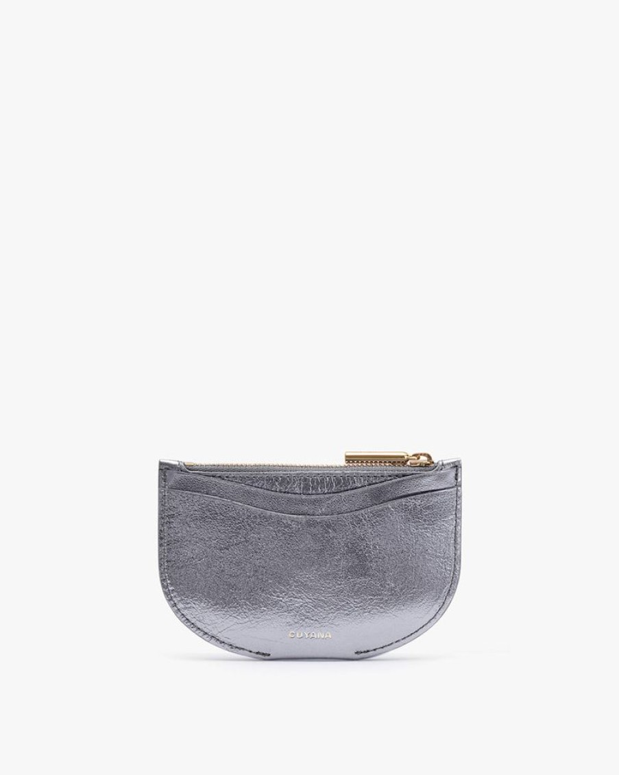 Small Leather Goods Cuyana | Cardholder (Shimmer) Anthracite