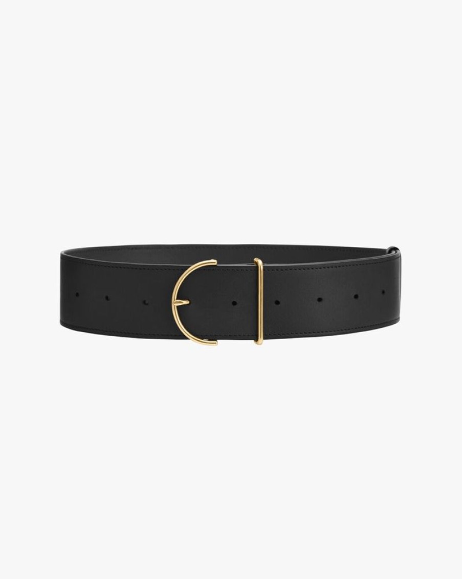 Accessories Cuyana | Wide Leather Belt Black