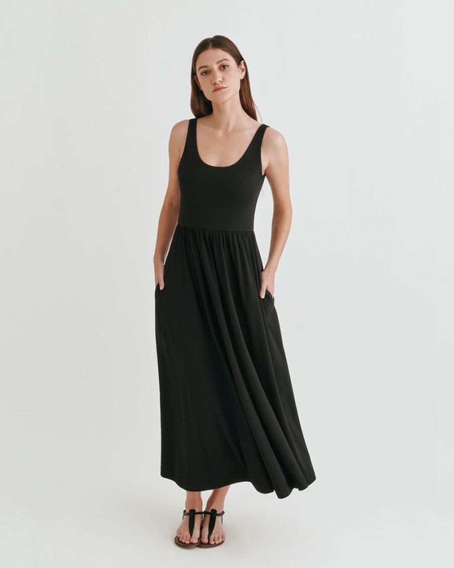 Clothing Cuyana | Scoop Neck Dress Black