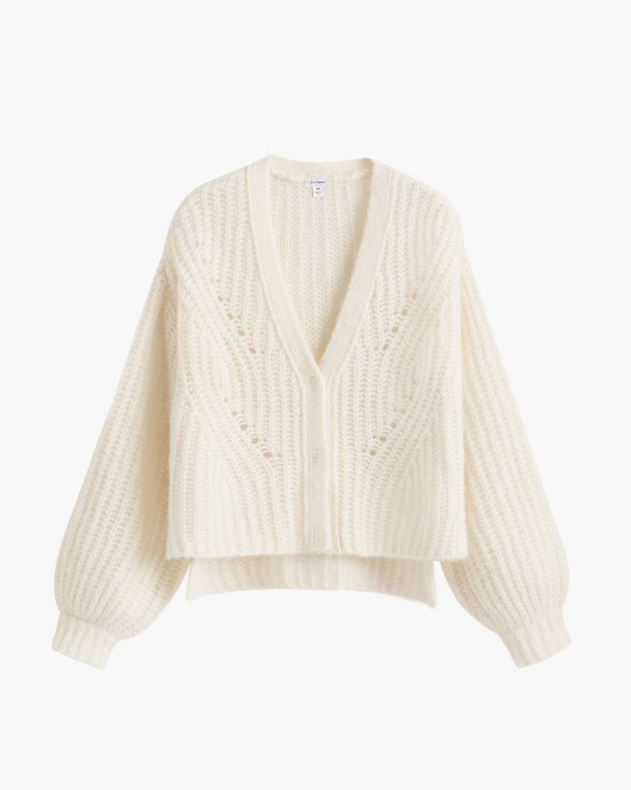 Clothing Cuyana | Alpaca Wool Cropped Cardigan Ecru