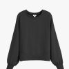 Clothing Cuyana | Terry Balloon Sleeve Sweatshirt Black