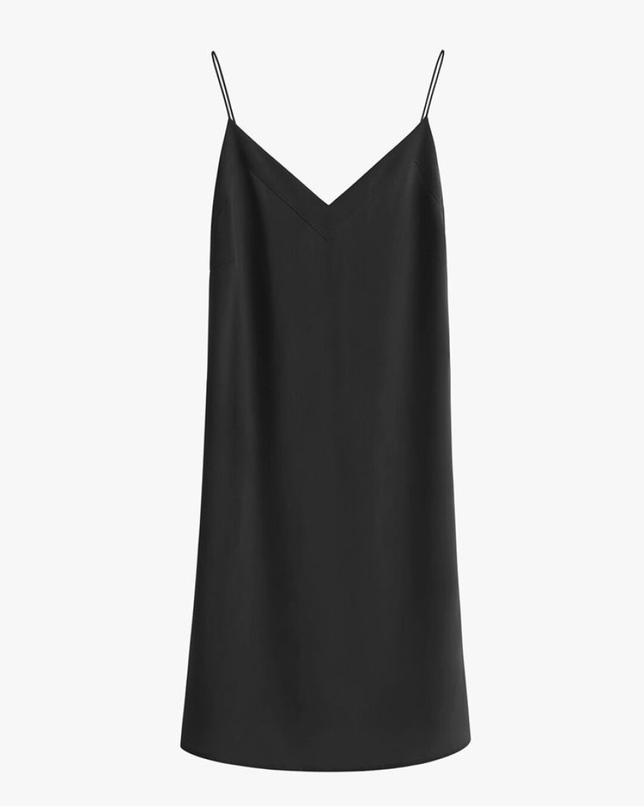 Clothing Cuyana | Silk Short Slip Dress Black