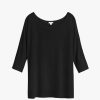 Clothing Cuyana | Organic Pima Drape-Back Top Black