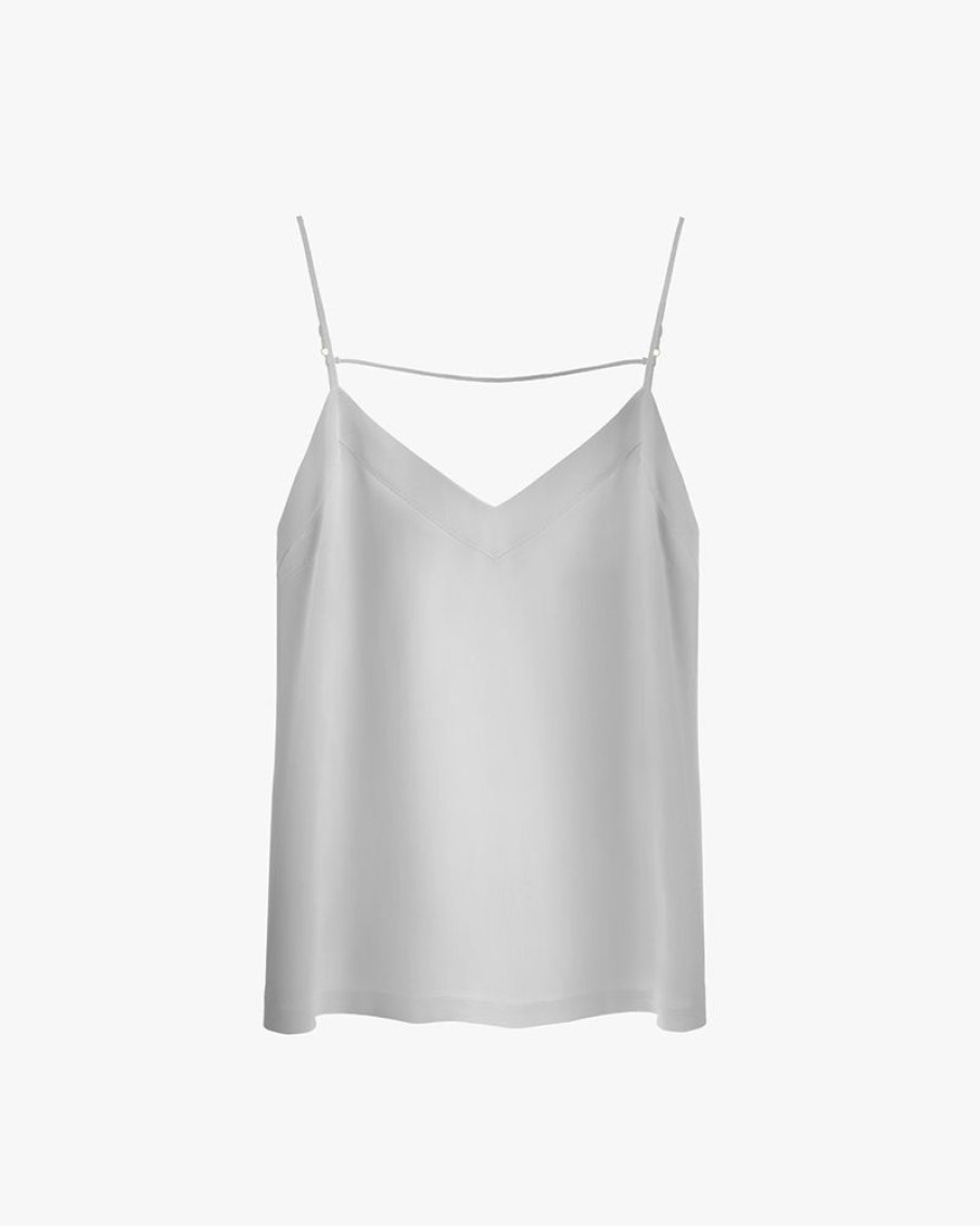 Clothing Cuyana | Washable Charmeuse Cami Silver