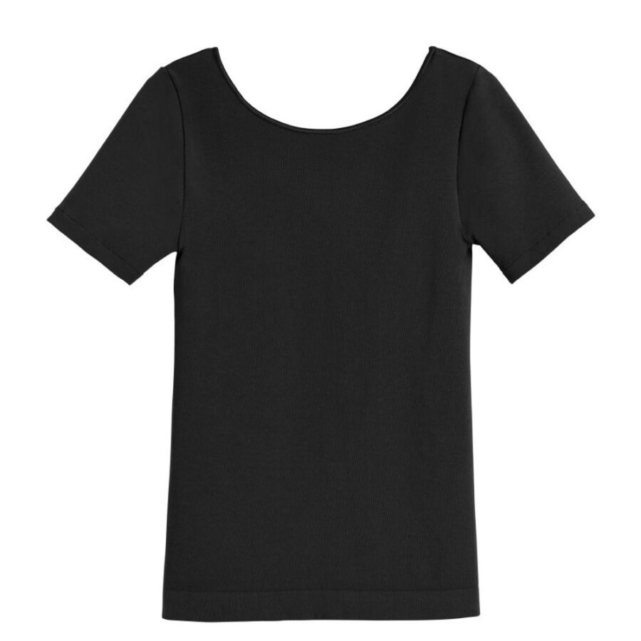 Clothing Cuyana | Stretch Scoop Neck Tee Black