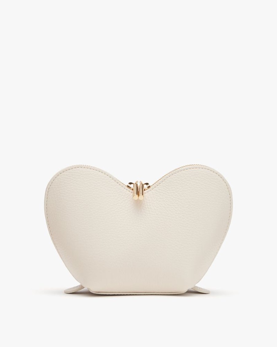 Small Leather Goods Cuyana | Mini Heart Case Ecru