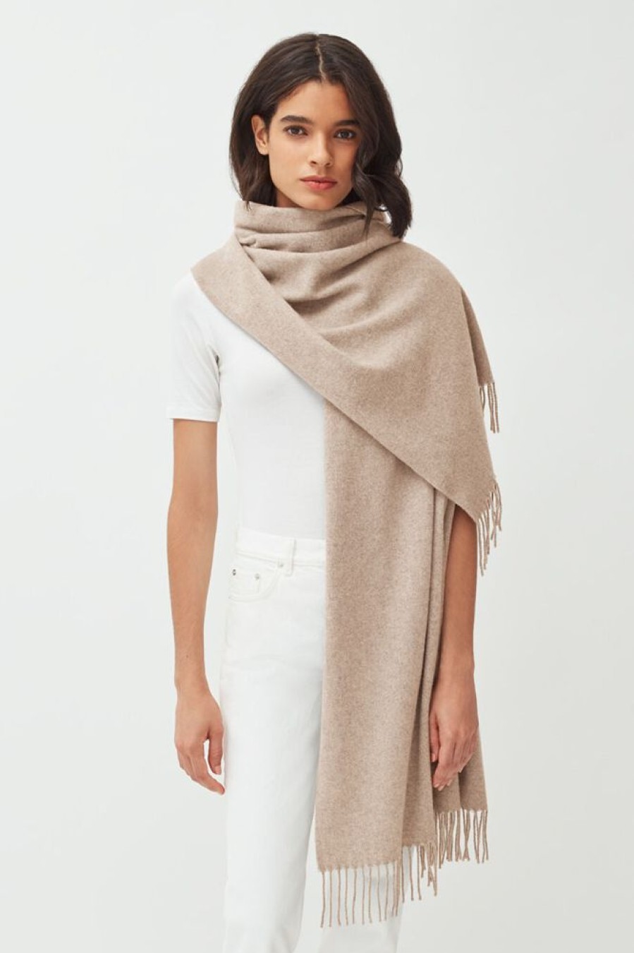 Accessories Cuyana | Recycled Cashmere Scarf Beige