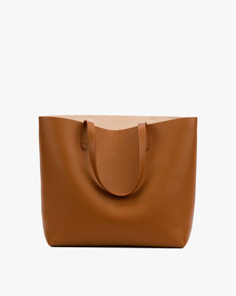 Bags Cuyana | Classic Structured Leather Tote Caramel/Blush