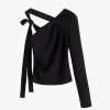 Clothing Cuyana | French Terry Draped Front Top Black