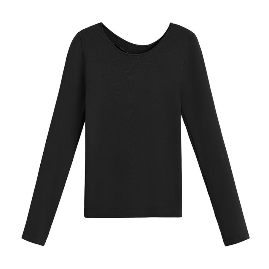 Clothing Cuyana | Stretch Long Sleeve Tee Black