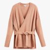 Clothing Cuyana | Single Origin Cashmere Wrap Sweater Apricot