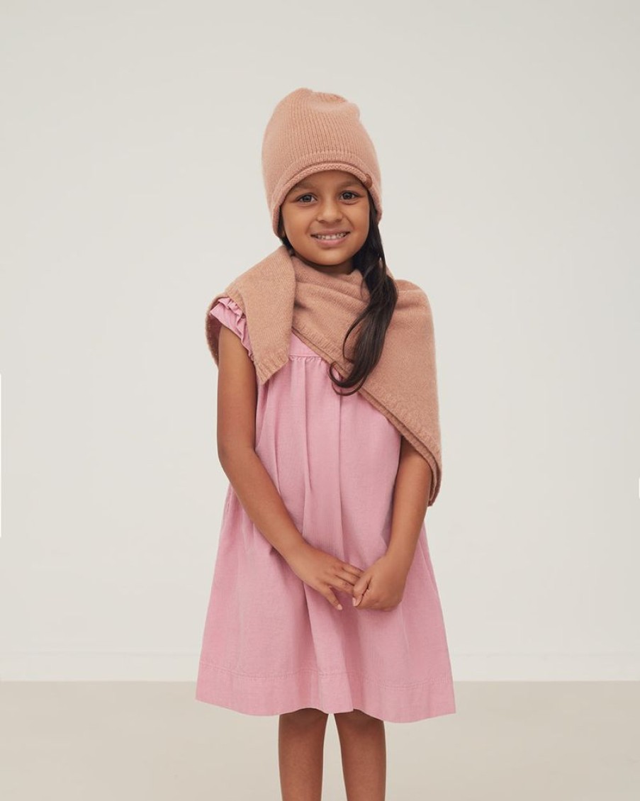 Accessories Cuyana | Kids Single-Origin Cashmere Beanie Apricot