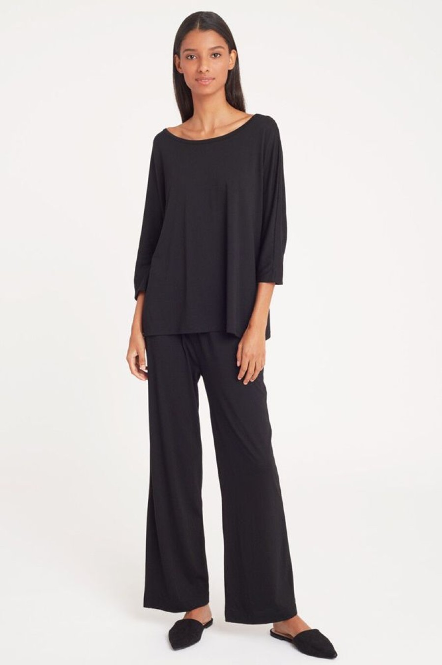 Clothing Cuyana | Organic Pima Classic Pant Black