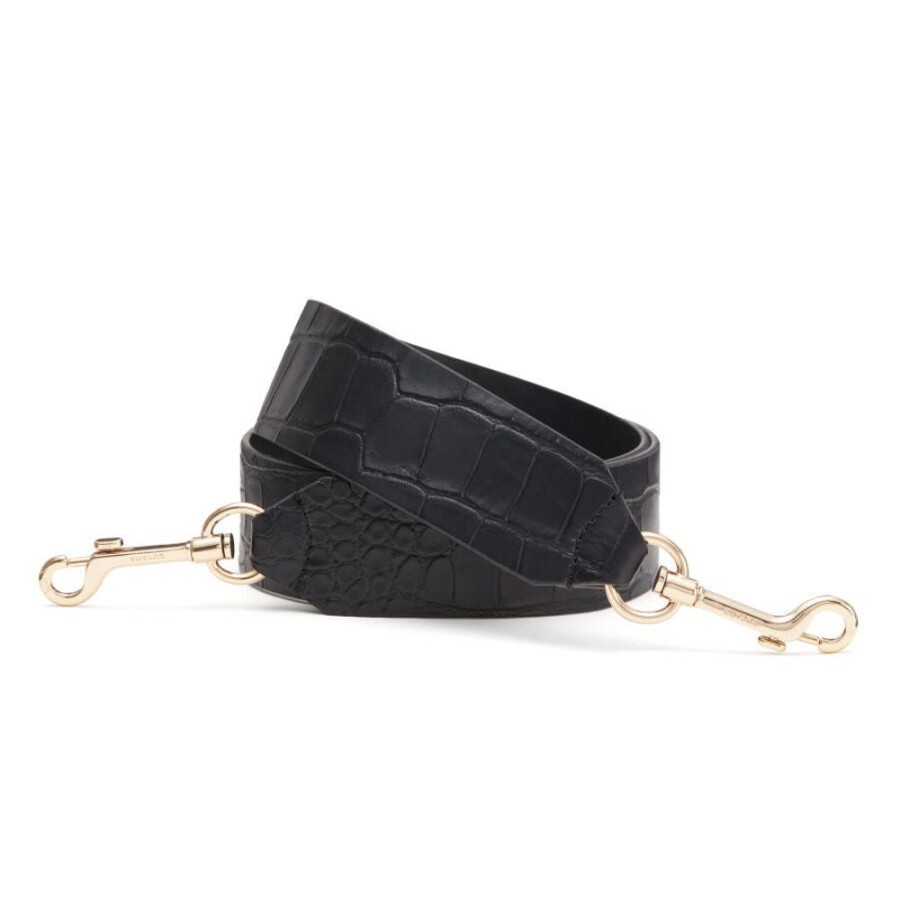 Small Leather Goods Cuyana | Wide Strap Black