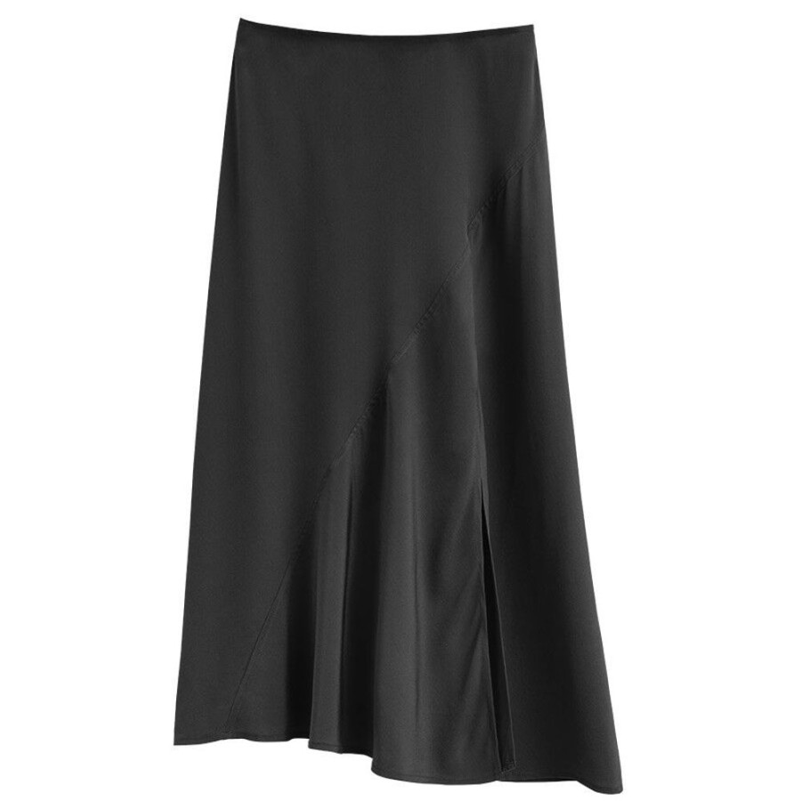 Clothing Cuyana | Silk Asymmetrical Skirt Black