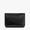 Small Leather Goods Cuyana | Small Zipper Pouch (Croco) Black