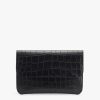 Small Leather Goods Cuyana | System Flap Bag (Croco) Black