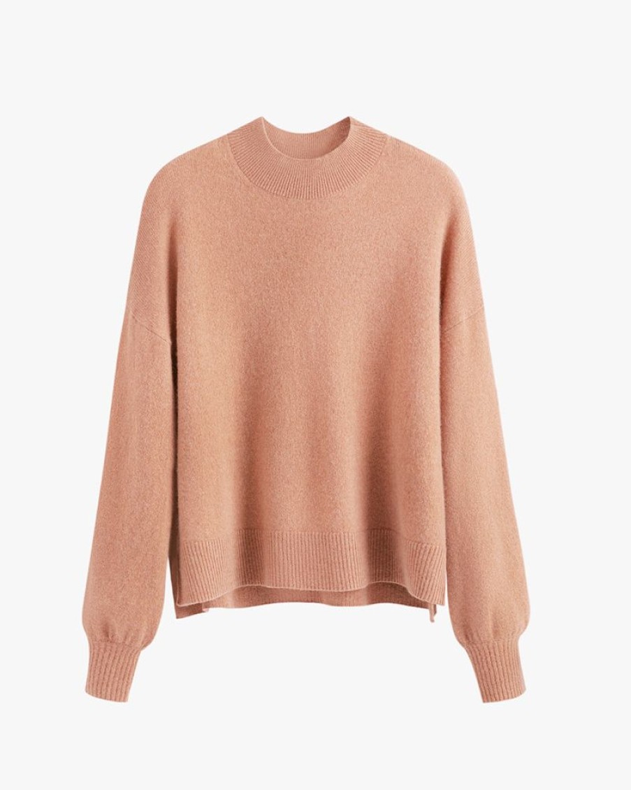 Clothing Cuyana | Single Origin Cashmere Cropped Sweater Apricot