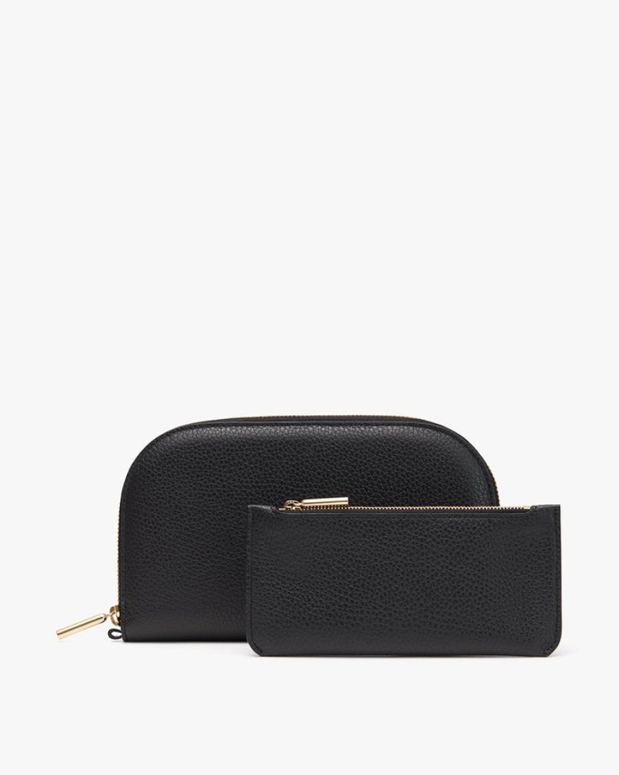 Small Leather Goods Cuyana | Duo Zip Wallet Black