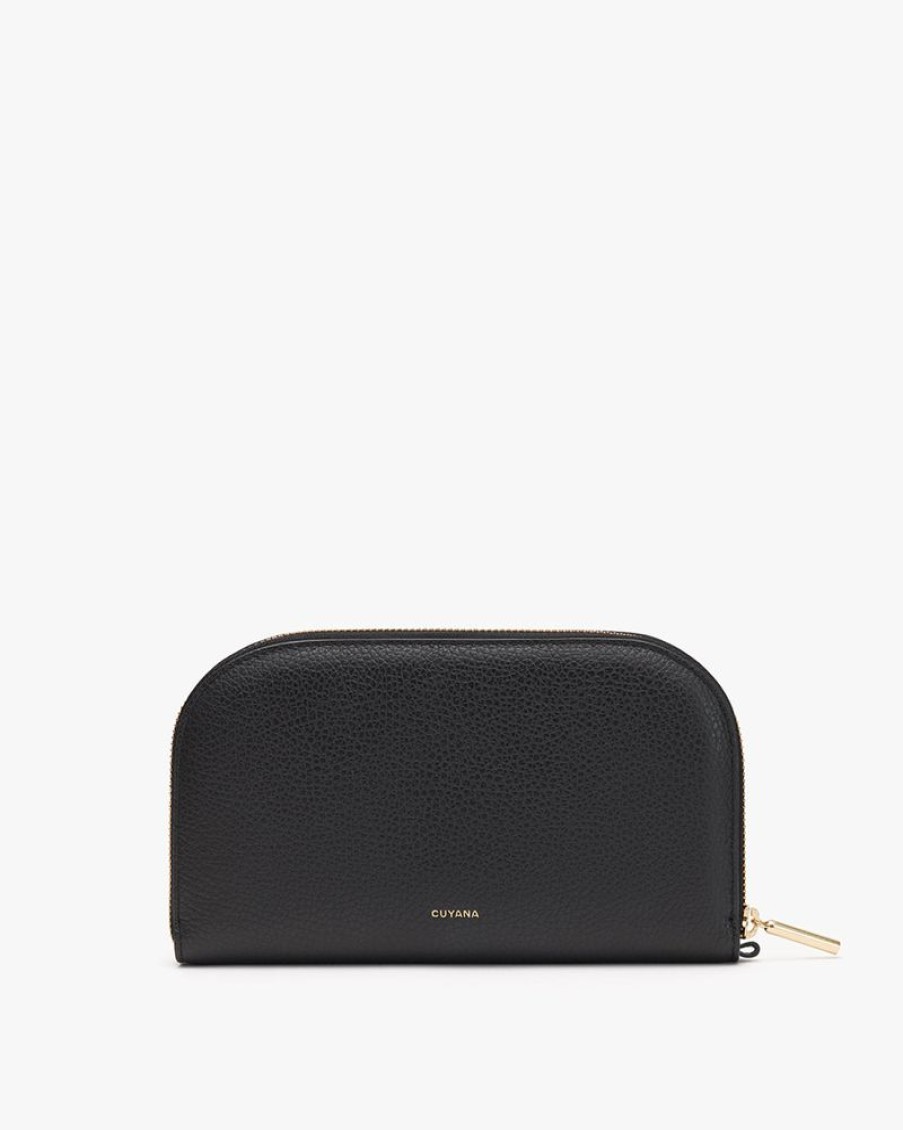 Small Leather Goods Cuyana | Duo Zip Wallet Black