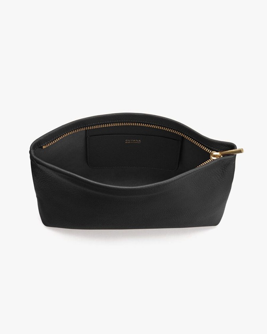 Small Leather Goods Cuyana | Small Zipper Pouch Black