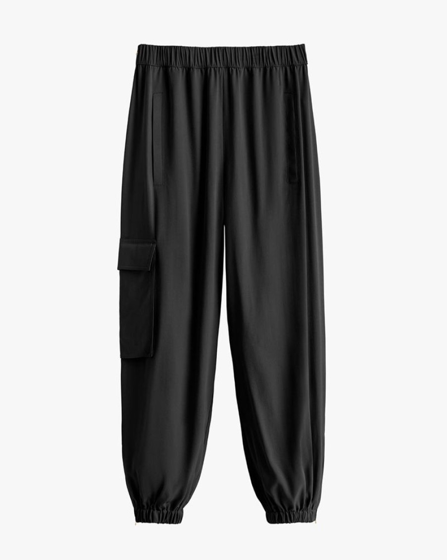 Clothing Cuyana | Washable Silk Utility Pant Black