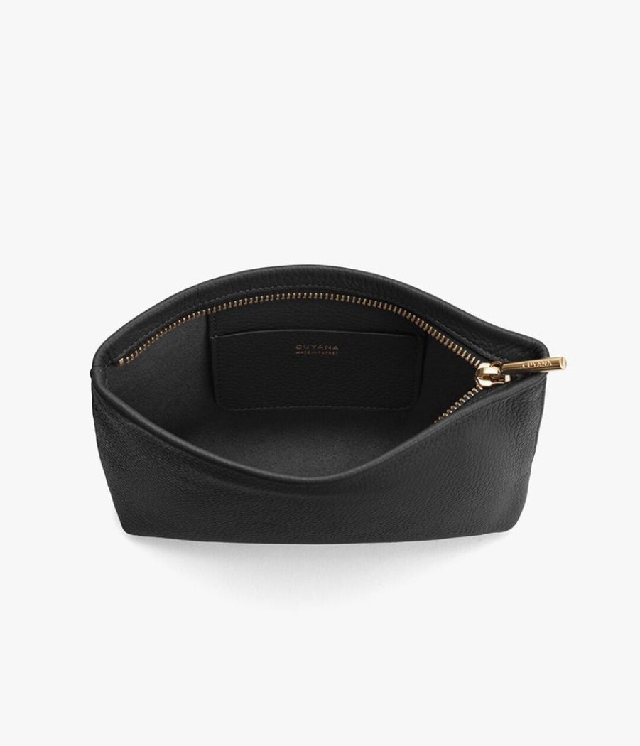 Small Leather Goods Cuyana | Mini Zipper Pouch Black